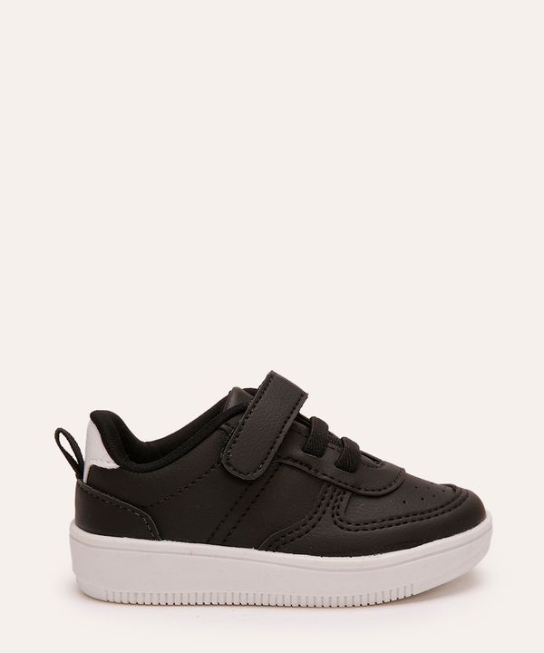 tênis infantil com velcro preto 21