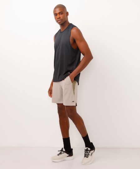 short com recorte esportivo ace bege G