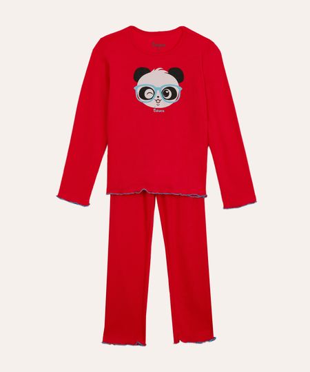 pijama infantil longo luluca rosa 8