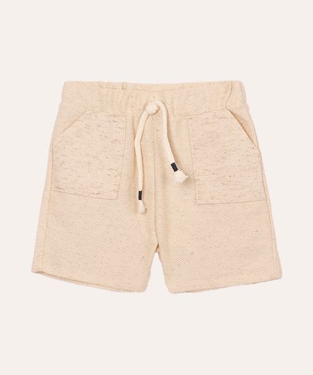 short de moletom infantil com bolsos off white 2