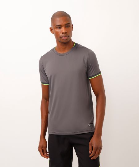 camiseta esportiva ace manga curta cinza P