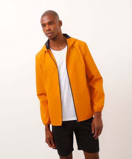 jaqueta corta vento esportiva ace laranja GG