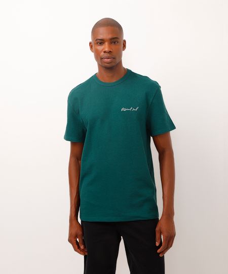 camiseta relaxed de algodão tropical soul verde PP
