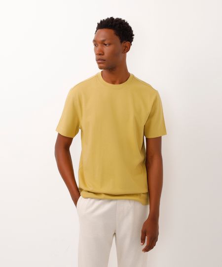 camiseta comfort malhão manga curta amarelo M