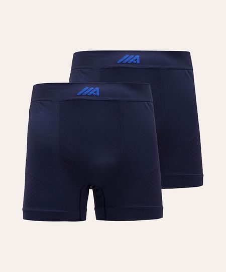 kit de 2 cuecas boxer esportivo ace azul marinho P