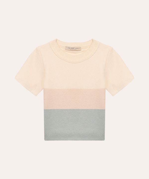 blusa de tricot infantil listrada verde 6