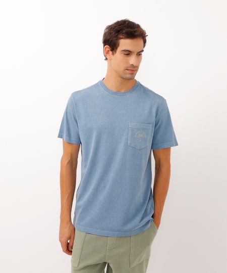 camiseta de algodão no bad days on the beach azul M camiseta de algodão no bad days on the beach azul M