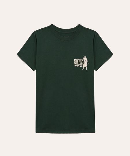 camiseta de algodão infantil one piece verde 14