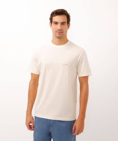 camiseta de algodão manga curta surfboard off white PP camiseta de algodão manga curta surfboard off white PP