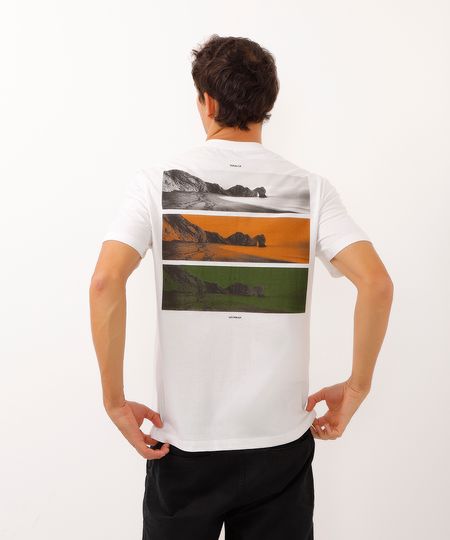 camiseta de algodão manga curta paradise off white M camiseta de algodão manga curta paradise off white M