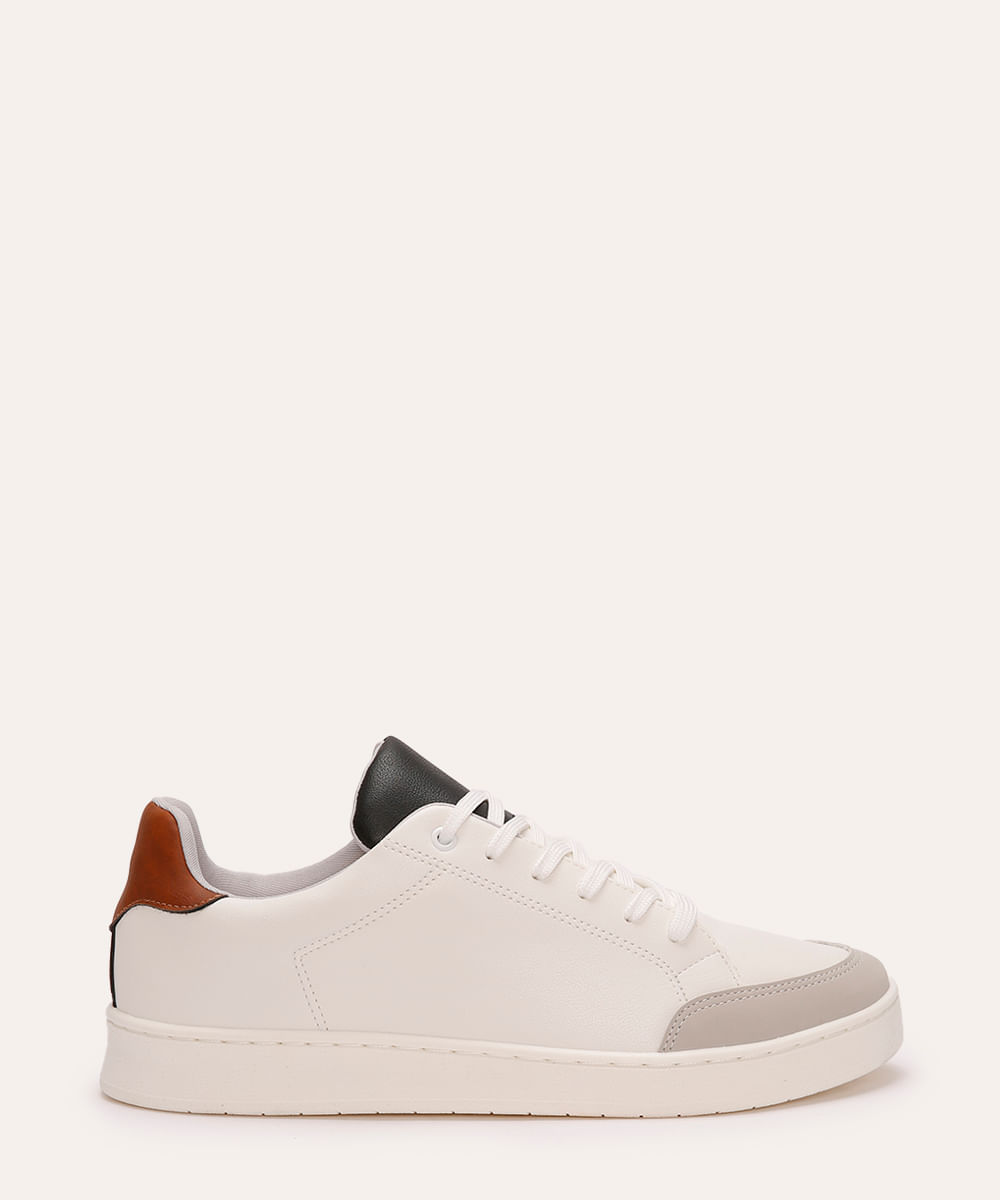 tênis casual com recortes oneself branco