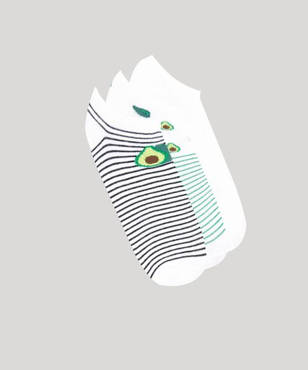 Kit-de-3-Meias-Femininas-Cano-Baixo-Estampadas-Abacate-Branca-9320325-Branco_1 Kit-de-3-Meias-Femininas-Cano-Baixo-Estampadas-Abacate-Branca-9320325-Branco_1