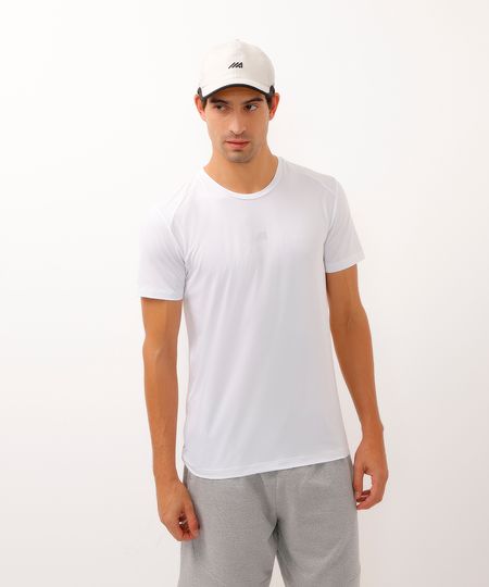 camiseta slim manga curta esportiva ace branca GG