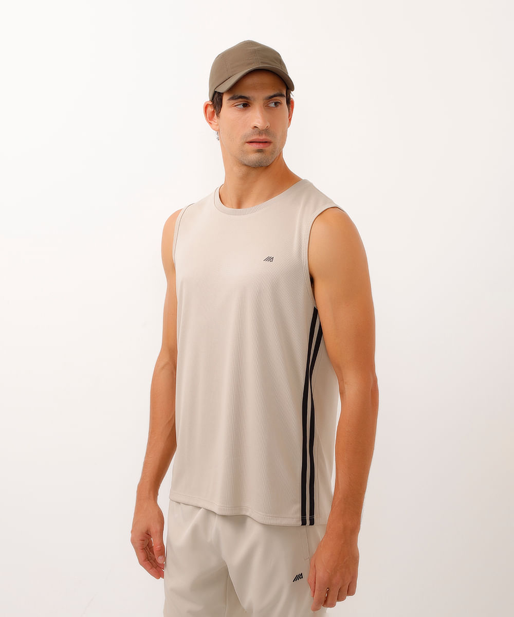 regata com listras esportiva ace bege