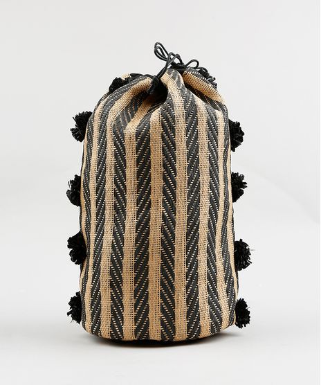 Mochila-de-Praia-Feminina-de-Palha-com-Pompom-Bege-9200335-Bege_1
