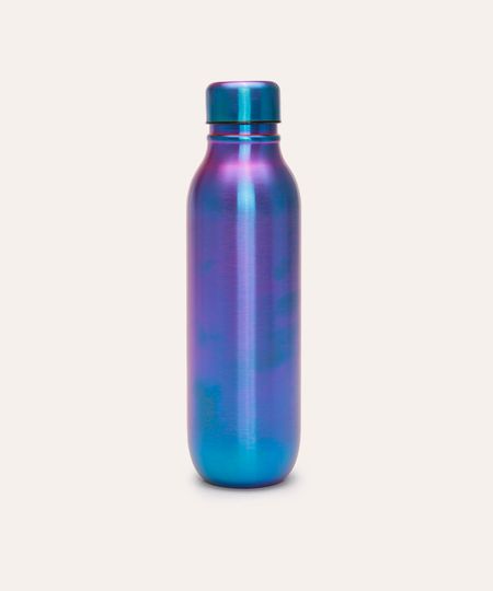 garrafa de metal duo chrome 500ml azul UNICO garrafa de metal duo chrome 500ml azul UNICO