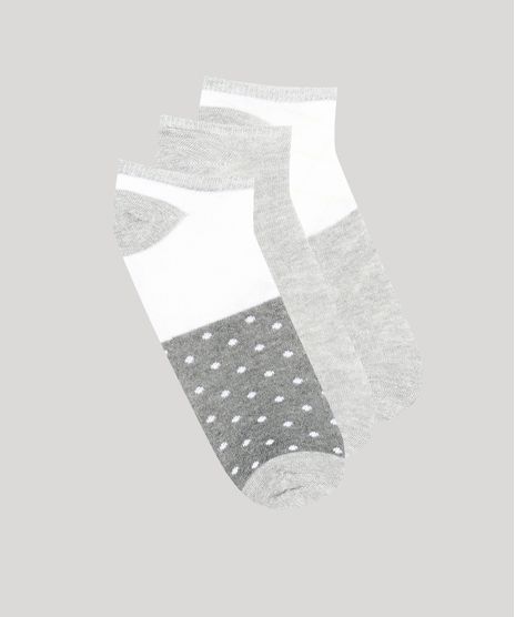 Kit-de-3-Meias-Femininas-Cano-Baixo-Estampadas-Cinza-9330438-Cinza_1