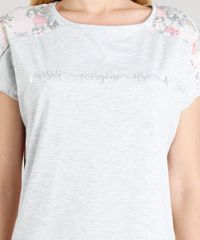 Pijama-Feminino-com-Estampa-Floral-Manga-Curta-Cinza-Mescla-Claro-9281236-Cinza_Mescla_Claro_3