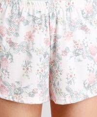 Pijama-Feminino-com-Estampa-Floral-Manga-Curta-Cinza-Mescla-Claro-9281236-Cinza_Mescla_Claro_4