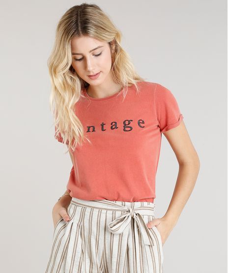 Blusa-Feminina--Vintage--Manga-Curta-Decote-Redondo-Cobre-9319787-Cobre_1