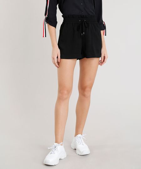 Short-Feminino-com-Cos-Franzido-e-Cordao-Preto-9103055-Preto_1 Short-Feminino-com-Cos-Franzido-e-Cordao-Preto-9103055-Preto_1
