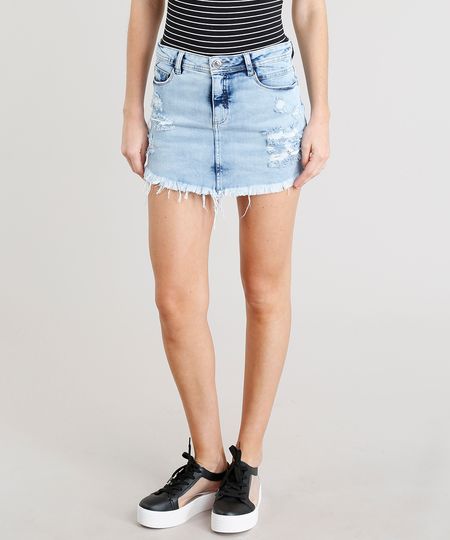 Saia-Jeans-Feminina-Curta-Destroyed-com-Barra-Desfiada-Azul-Claro-9370009-Azul_Claro_1 Saia-Jeans-Feminina-Curta-Destroyed-com-Barra-Desfiada-Azul-Claro-9370009-Azul_Claro_1