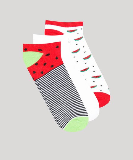 Kit-de-3-Meias-Femininas-Cano-Baixo-Estampadas-Melancia-Branca-9320345-Branco_1 Kit-de-3-Meias-Femininas-Cano-Baixo-Estampadas-Melancia-Branca-9320345-Branco_1
