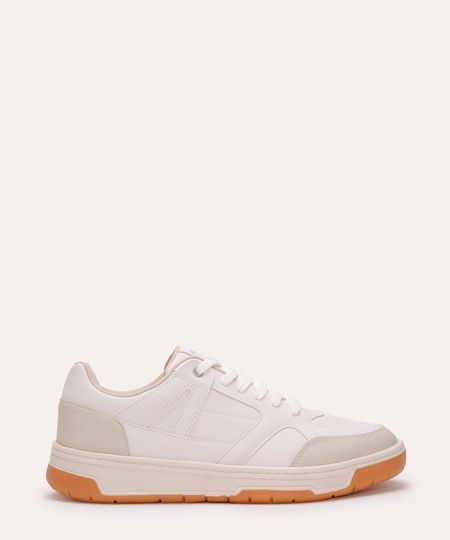 tênis casual com recorte ace branco 38