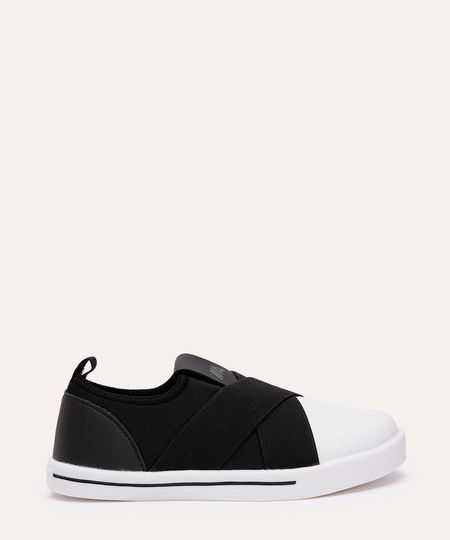 tênis casual calce fácil infantil ace preto 30