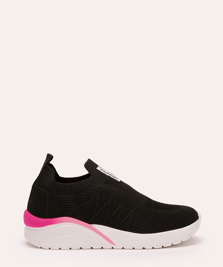 tênis casual infantil pink cats calce fácil preto 35