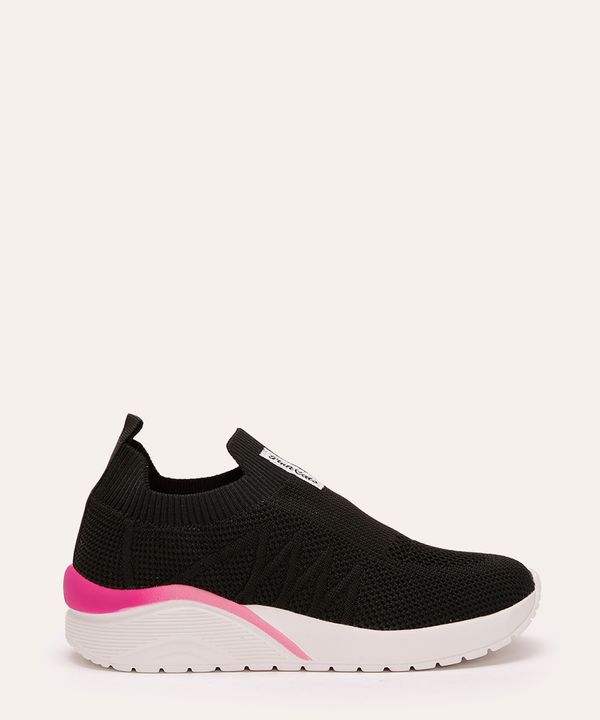 tênis casual infantil pink cats calce fácil preto 33