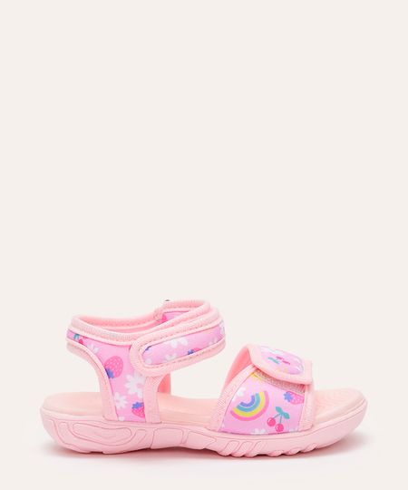 papete com velcro infantil arco íris rosa 21