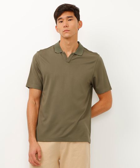 polo comfort de viscose verde M