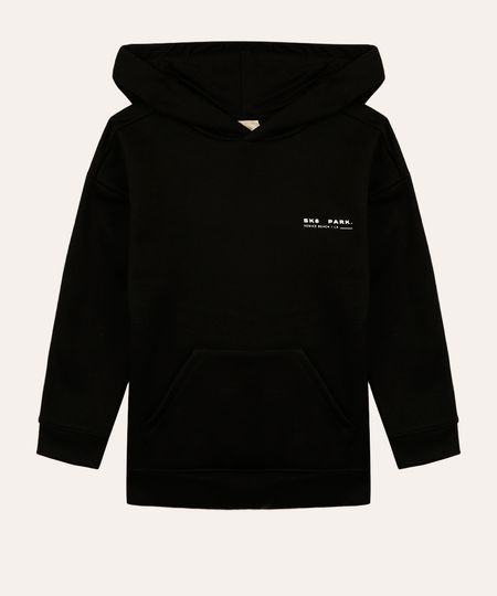 blusão de moletom infantil com capuz preto 6 blusão de moletom infantil com capuz preto 6