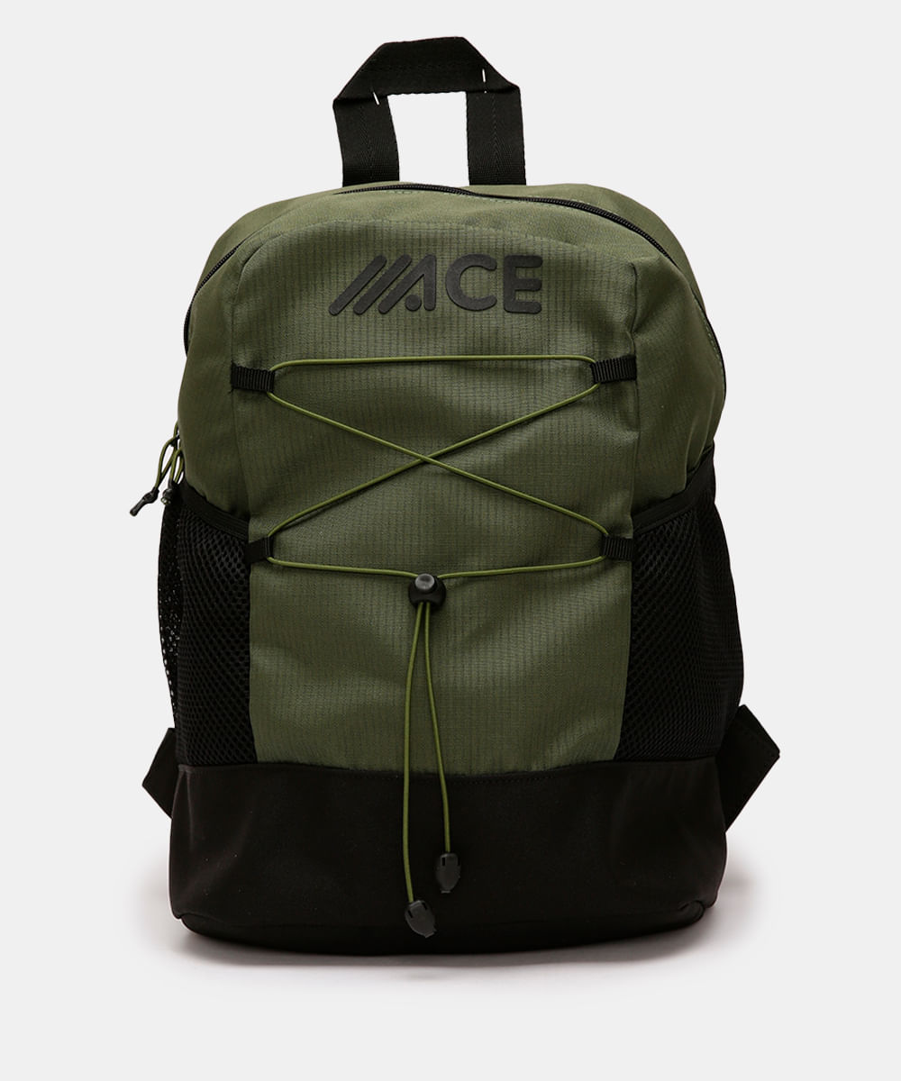mochila elástico frontal esportiva ace preto