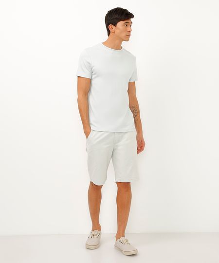 Bermuda Reta de Sarja - cinza claro 40 Bermuda Reta de Sarja - cinza claro 40