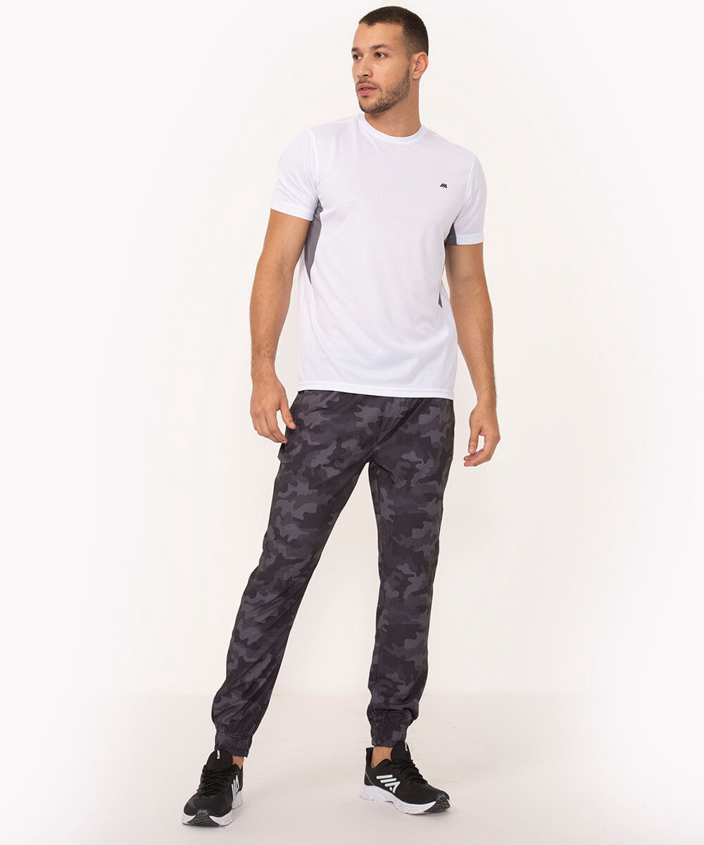 calça jogger com bolsos esportiva ace cinza