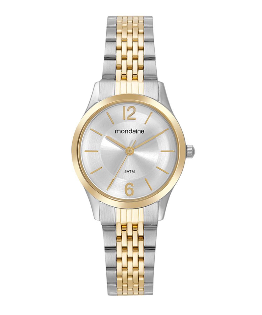 relógio analógico mondaine 32698LPMVBE2KA dourado