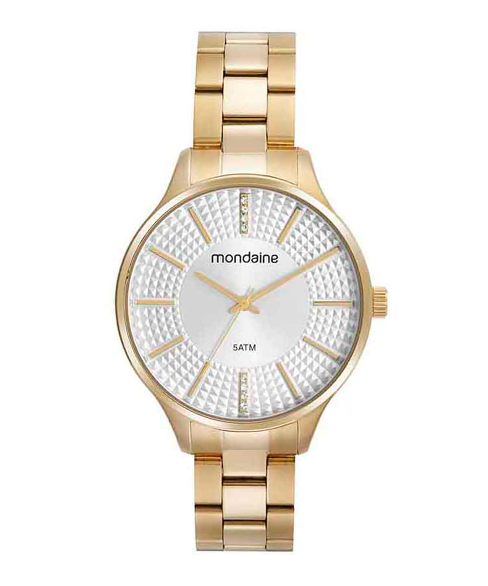 relógio analógico mondaine 32535LPMKDE1K1 dourado