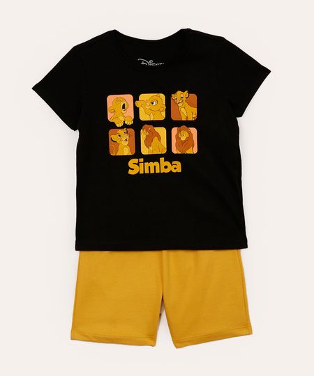 conjunto de algodão infantil simba preto 2