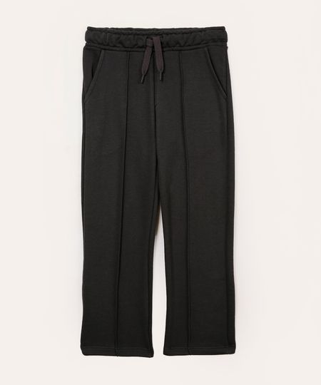 calça de moletom com friso e cordão cinza 10