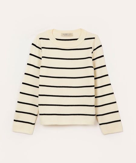 suéter de tricot infantil listrado preto 4