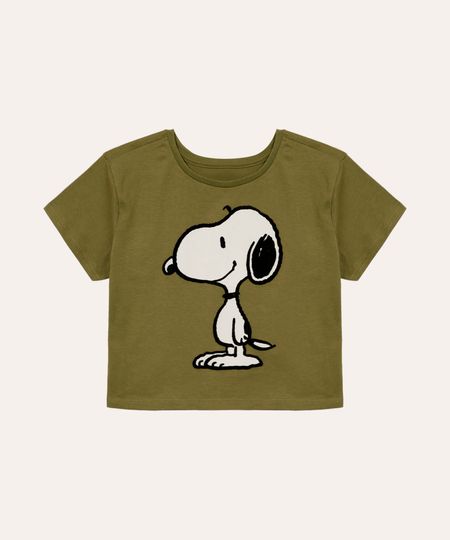 camiseta de algodão infantil snoopy verde 14 camiseta de algodão infantil snoopy verde 14