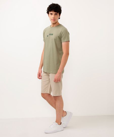 camiseta juvenil de algodão never verde 10