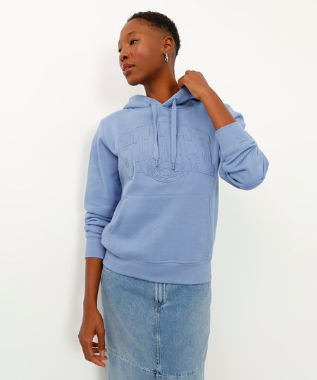 blusão de moletom stitch com capuz azul PP blusão de moletom stitch com capuz azul PP