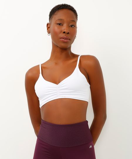 top decote coração alça fina esportiva ace branco M