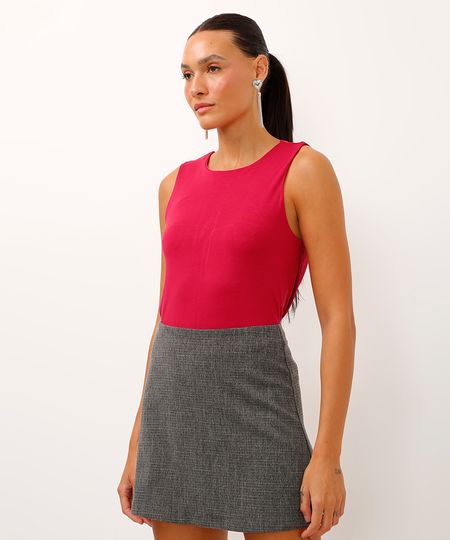 regata de viscose com recorte gota - pink M regata de viscose com recorte gota - pink M