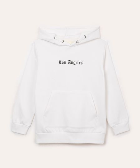 blusão de moletom juvenil los angeles branco 10