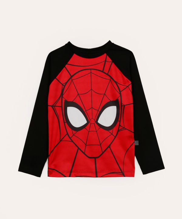 blusa manga longa infantil proteção uv homem aranha vermelha 2