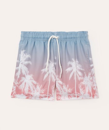 bermuda boardshorts infantil coqueiros colorida 4